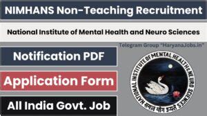 Nimhans Recruitment Notification Out Apply For Jso Stenographer