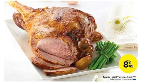 Promo Agneau Gigot avec Os à Rôtir chez Carrefour Market