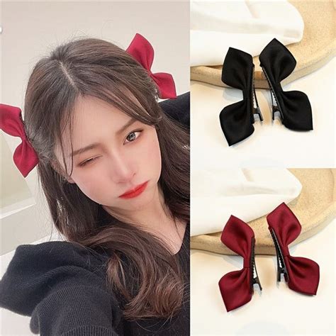 Kawaii Pcs Ribbon Hair Clips Ribbon Hairstyle Bow Hairstyle Hair