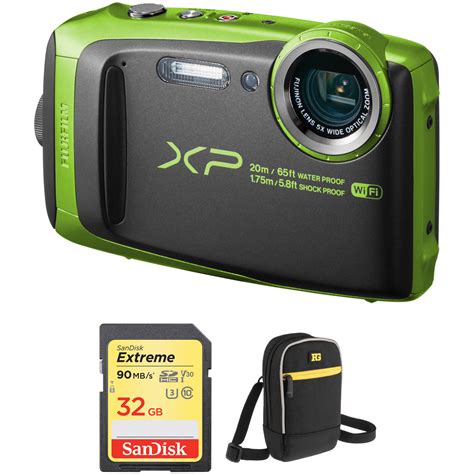 Fujifilm Finepix Xp Digital Camera Basic Kit Lime B H