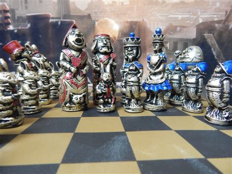 Alice Through The Looking Glass Chess Set Customisable Etsy