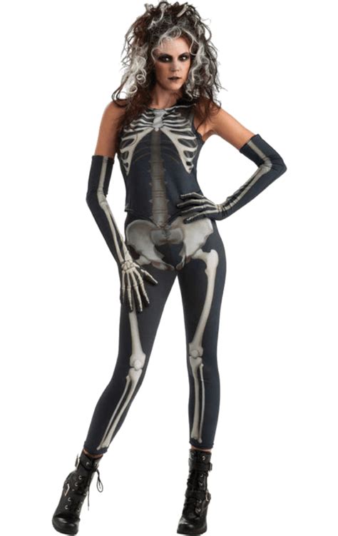 Ladies X Ray Skeleton Costume Sexy Skeleton Costume Skeleton Fancy Dress Womens Costumes