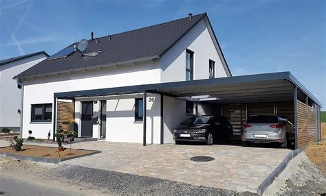 Metallcarport und Haustürüberdachung So wird ein Carport nicht nur