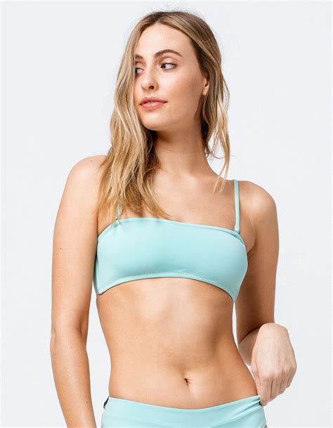 Rhythm Islander Bandeau Mint Bikini Top Mint Tillys