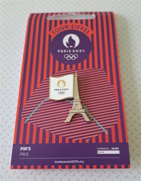 Pins Jeux Olympiques J O Paris 2024 Tour Eiffel Neuf Officiel