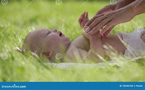 Young Mother Touching Her Newborn Baby Stock Footage Video Of Holding