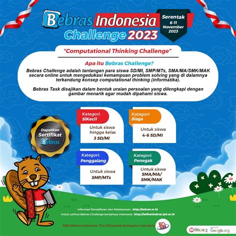 Bebras Indonesia Challenge 2023 – Situs Resmi Bebras Indonesia