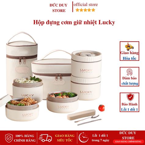 Hộp Cơm 3 Tầng Lucky Cặp Lồng 3 Tầng Lucky Shopee Việt Nam