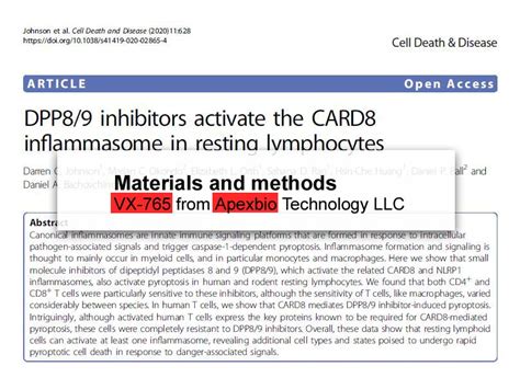 Apexbio Vx Caspase Inhibitor Potent And Selective Cas