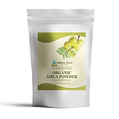 Herbal Hills Organic Amla Powder Indian Gooseberry Emblica Officinalis