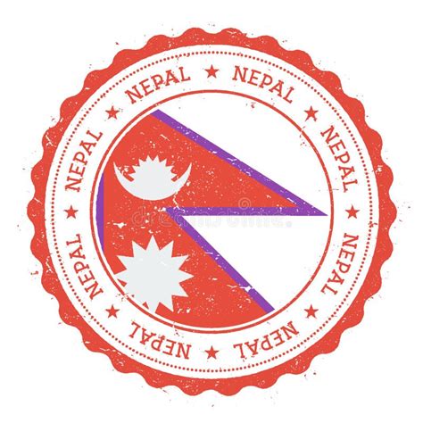 Grunge Rubber Stamp With Nepal Flag Stock Vector Illustration Of