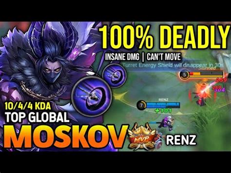 MOSKOV BEST BUILD 2022 TOP GLOBAL MOSKOV GAMEPLAY MOBILE LEGENDS