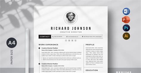 Rechard Johnson Resume Template Templatemonster