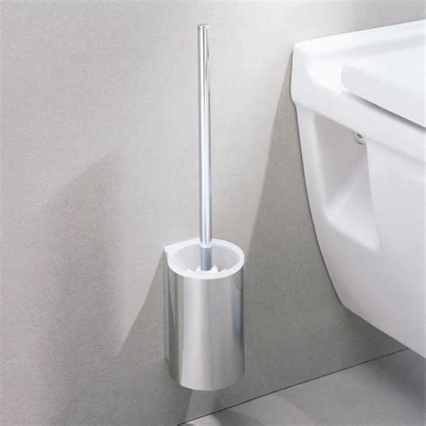 Keuco Plan Wall Mounted Toilet Brush Holder Chrome White