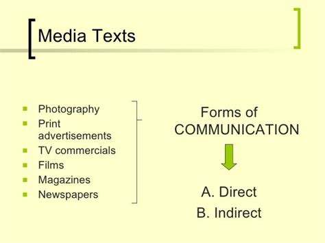 Media Texts In The Classroom