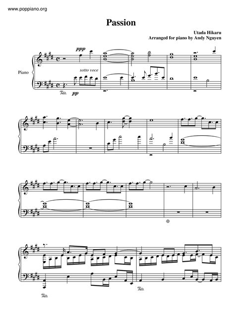 Passion Sheet Music Piano Score Free Pdf Download Hk Pop Piano Academy