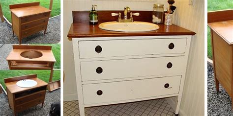 Bathroom Vanities From Old Dressers Repurpose A Dresser Into A