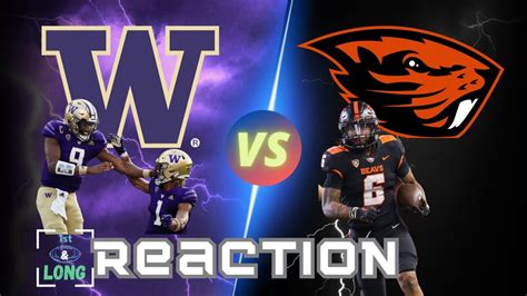 Washington Huskies Vs Oregon State Beavers Reaction Cut St Long