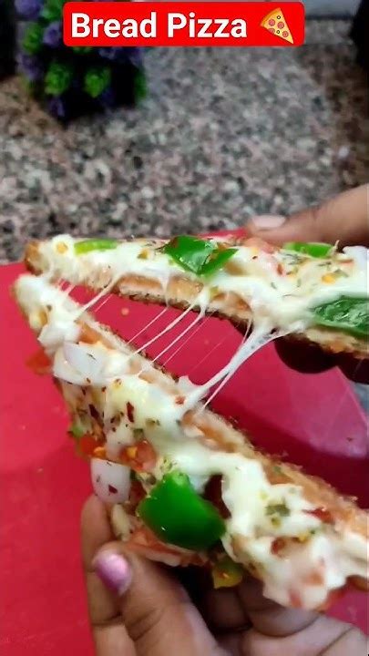 Bread Pizza 🍕 How To Make Pizza At Home Yummy 😋 Pizza Pizza Recipe Shorts Youtubeshorts