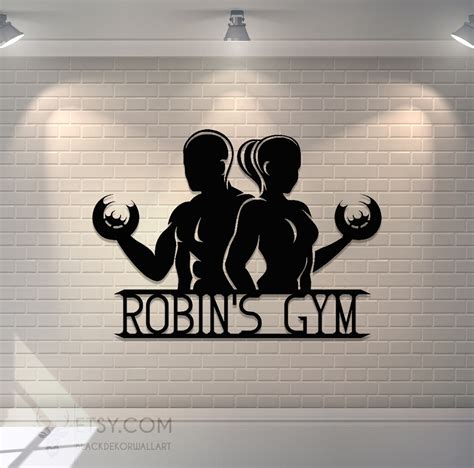 Personalized Gym Sign Custom Metal Gym Sign Home Gym Cross Fit Etsy