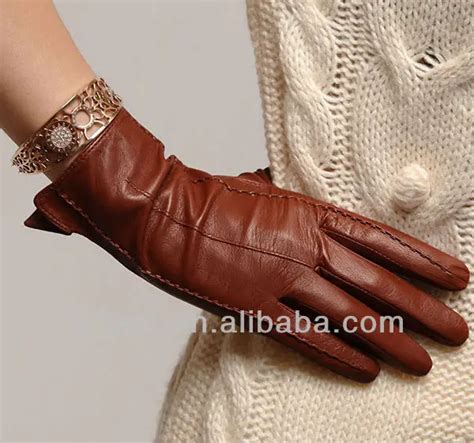 Customize Basic Good Quality Brown Ladies Leather Gloves Buy Ladies Leather Glovesbrown