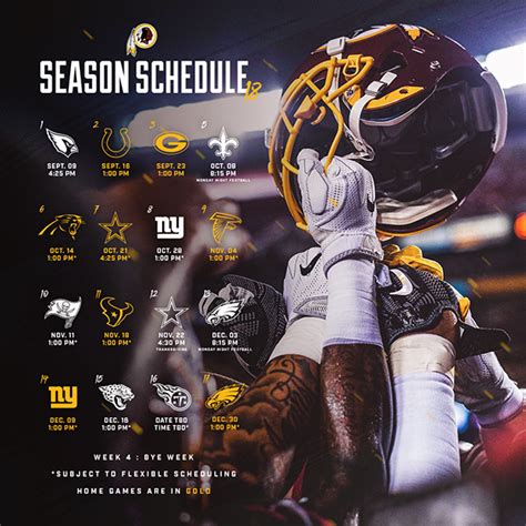 Redskins - 2018 Schedule Release on Behance