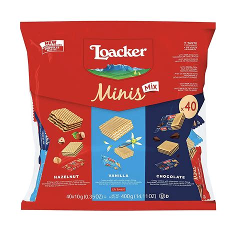 Buy Loacker Minis Wafer Variety Pack 30 Less Sugar Premium