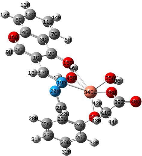 Molecular Modeling Of Cu Ii Complex 1 Download Scientific Diagram