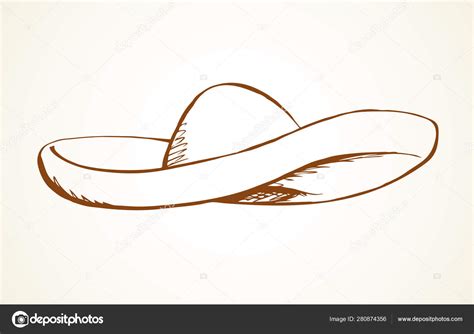 Mexican sombrero hat. Vector drawing Stock Vector Image by ©Marinka ...