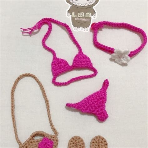 Jual Costume Labubu Baju Boneka Labubu V1 Labubu Fashion Labubu Outfit Bikini Pink Jakarta