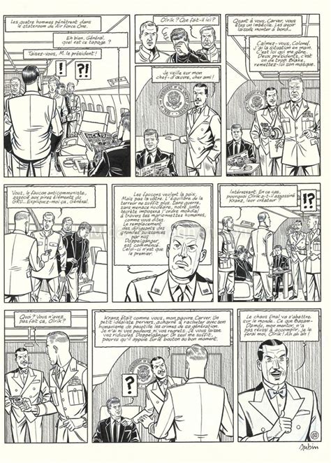 Antoine Aubin Blake et Mortimer Huit heures à Berlin Planche originale