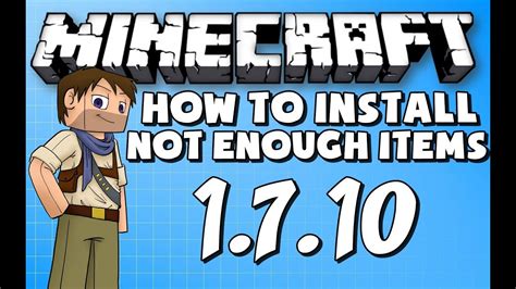 How To Install Not Enough Items NEI For Minecraft 1 7 10 YouTube