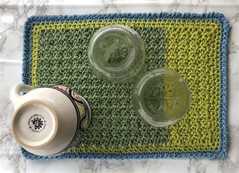 Retro Drying Mat Crochet Drying Mat Free Pattern Crochetcakes Crochet With Cotton Yarn