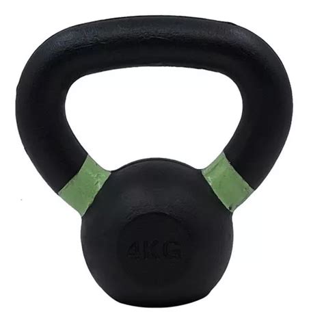 Pesa Rusa Kettlebell Athletic 4kg Con Anillo Color Athletic Color Negro