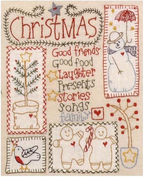 Free Redwork Christmas Hand Embroidery Patterns Embroidery