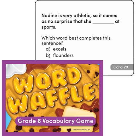 Word Waffle Game Grade 6 - TCR62097 | Teacher Created Resources