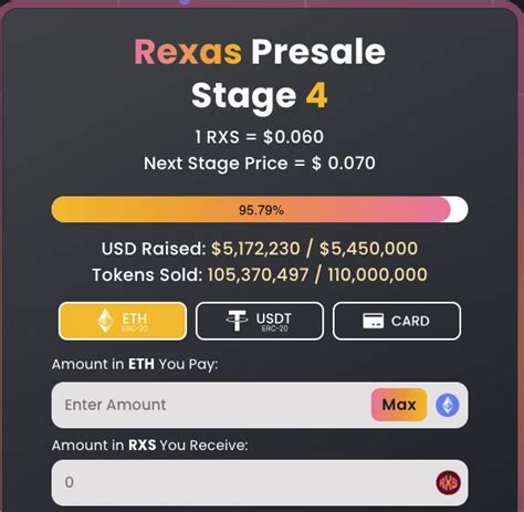 RWA-Focused Crypto Rexas Finance (RXS) Sells Out Presale Stage 4 ...