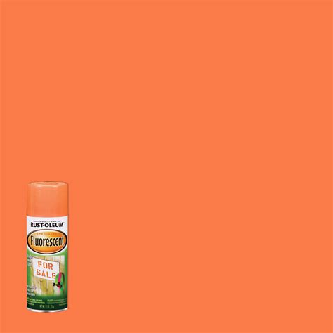 Fluorescent Orange, Rust-Oleum Specialty Flat Spray Paint-1954830, 11 ...