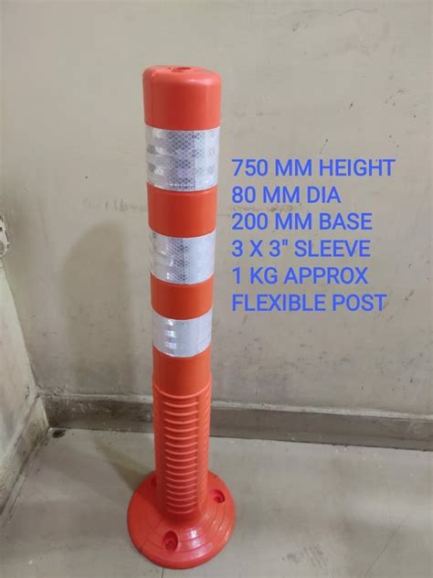 Orange PU Plastic Spring Post For Road Safety At Rs 353 In Kolkata