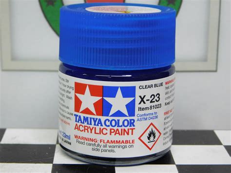 Tamiya XF 23 Clear BLUE Acrylic Model Paint TAM81023