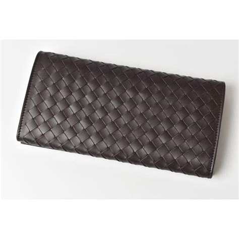 ボッテガヴェネタ アウトレット 財布 メンズ Bottega Veneta 長財布 イントレチャート ダークブラウン M2211 20