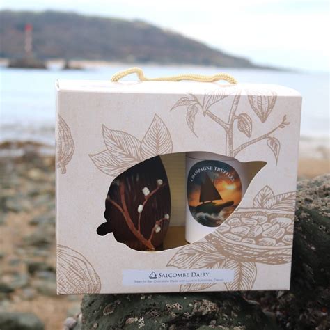 Dark Chocolate Pussy Willow Egg With Champagne Truffles By Salcombe Dairy Notonthehighstreet