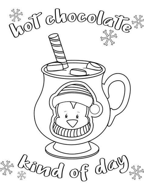 Hot Chocolate Coloring Pages