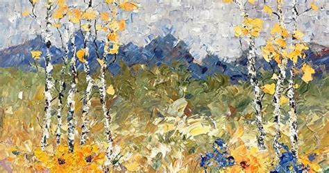 Daily Painters Abstract Gallery Palette Knife Impressionist Aspen Tree