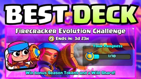 Best Deck To Beat Firecracker Evolution Challenge In Clash Royale Youtube