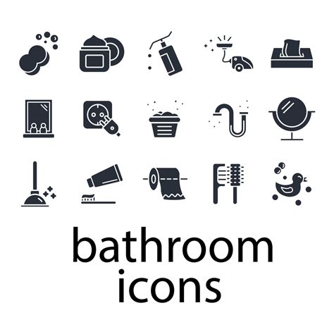 bathroom icons set . bathroom pack symbol vector elements for ...