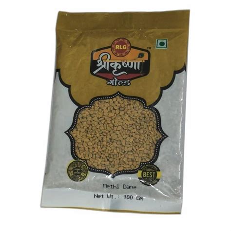 Yellow Shree Krishna Gold Methi Dana Packaging Type Packet Packaging