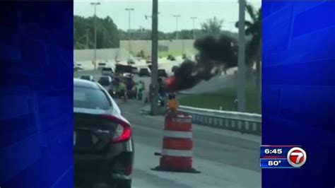 Car Catches Fire Near Turnpike In Sw Miami Dade No Injuries Wsvn