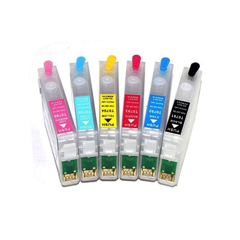 Empty Ink Cartridge Refillable T0791 For EPSON 1400 1500W PX710FW