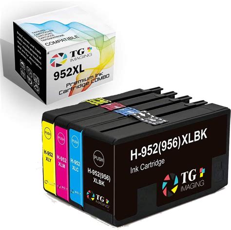 TG Imaging Paquete De 4 Cartuchos De Tinta Compatibles HP 952XL 4